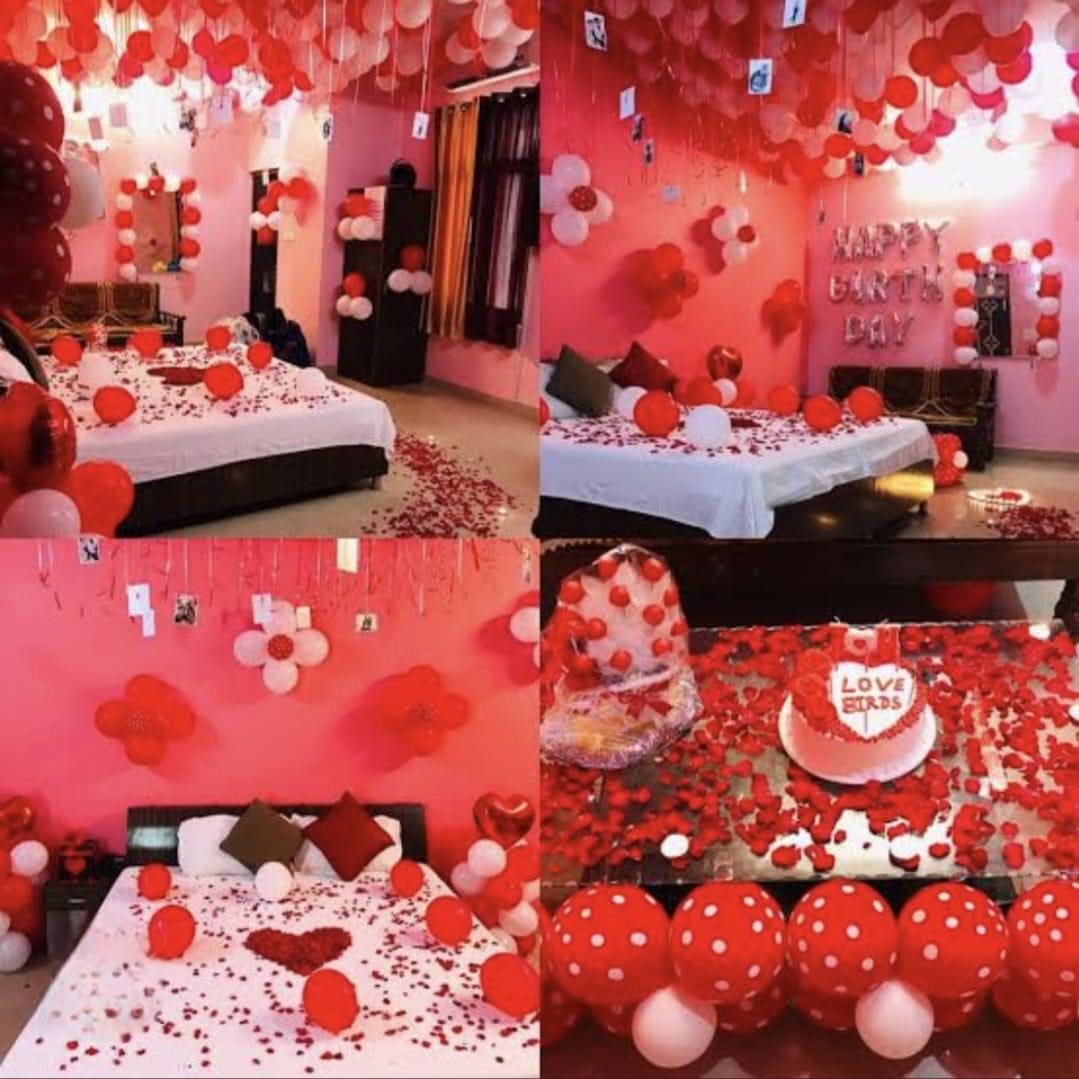  Anniversary decor with real flowers in gurgaon